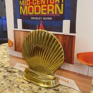 Mid Century Shell Bookends